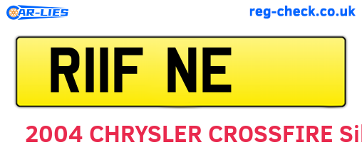 R11FNE are the vehicle registration plates.
