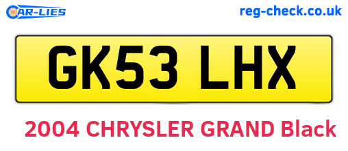 GK53LHX are the vehicle registration plates.