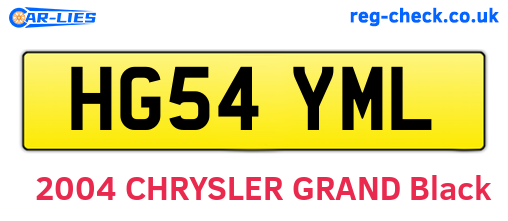HG54YML are the vehicle registration plates.