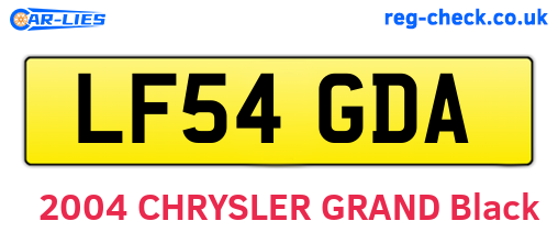 LF54GDA are the vehicle registration plates.