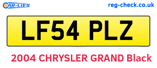 LF54PLZ are the vehicle registration plates.