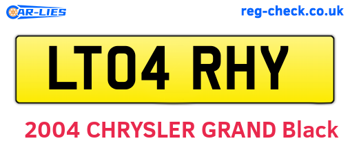 LT04RHY are the vehicle registration plates.