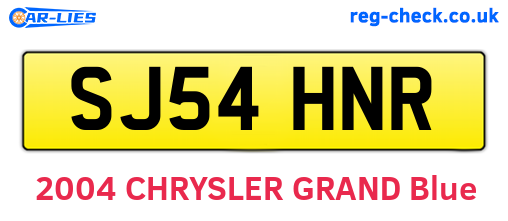 SJ54HNR are the vehicle registration plates.