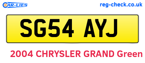SG54AYJ are the vehicle registration plates.