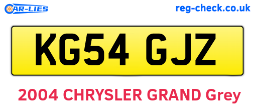 KG54GJZ are the vehicle registration plates.
