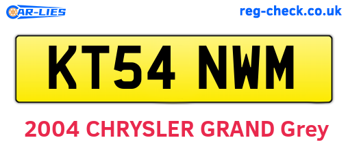 KT54NWM are the vehicle registration plates.