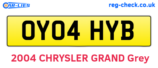OY04HYB are the vehicle registration plates.