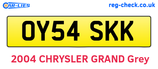 OY54SKK are the vehicle registration plates.