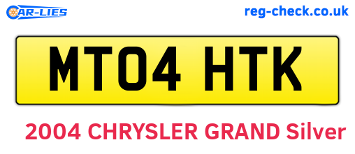 MT04HTK are the vehicle registration plates.