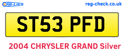 ST53PFD are the vehicle registration plates.