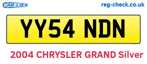 YY54NDN are the vehicle registration plates.