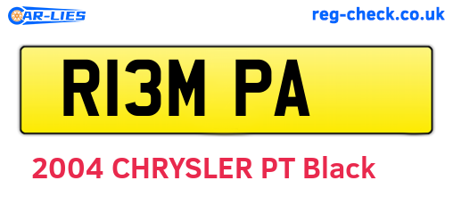R13MPA are the vehicle registration plates.