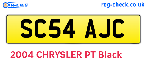 SC54AJC are the vehicle registration plates.
