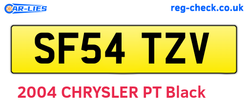 SF54TZV are the vehicle registration plates.
