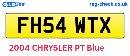 FH54WTX are the vehicle registration plates.
