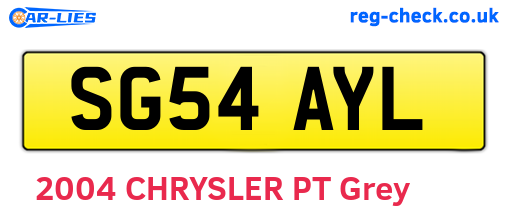 SG54AYL are the vehicle registration plates.