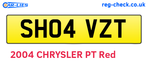 SH04VZT are the vehicle registration plates.