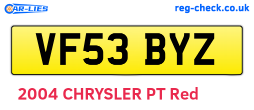 VF53BYZ are the vehicle registration plates.