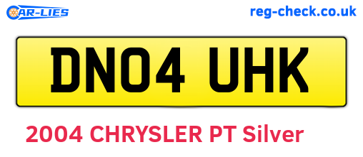 DN04UHK are the vehicle registration plates.