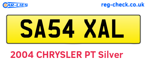 SA54XAL are the vehicle registration plates.