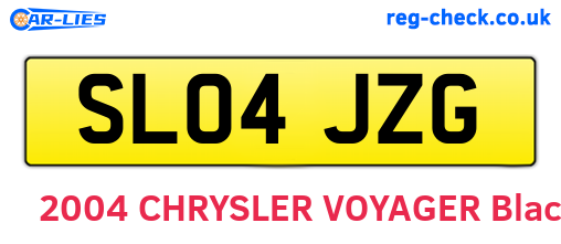 SL04JZG are the vehicle registration plates.