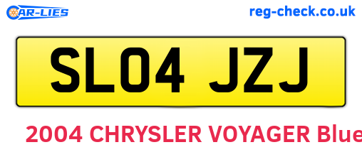 SL04JZJ are the vehicle registration plates.
