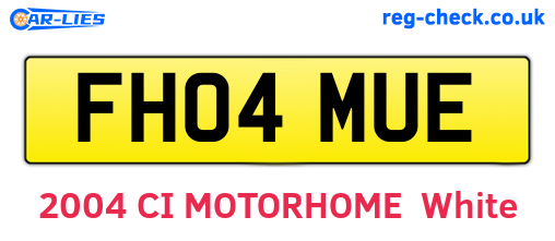 FH04MUE are the vehicle registration plates.