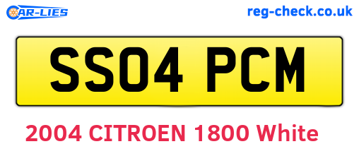 SS04PCM are the vehicle registration plates.