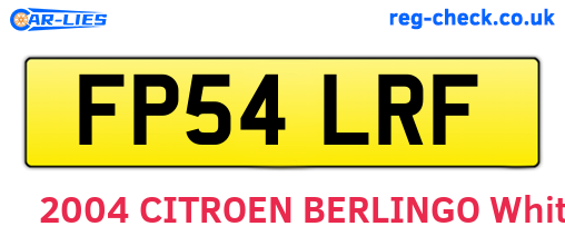 FP54LRF are the vehicle registration plates.
