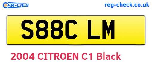 S88CLM are the vehicle registration plates.