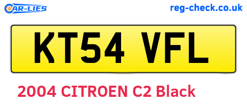 KT54VFL are the vehicle registration plates.
