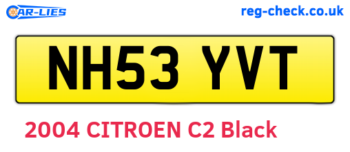 NH53YVT are the vehicle registration plates.
