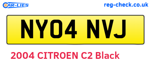 NY04NVJ are the vehicle registration plates.