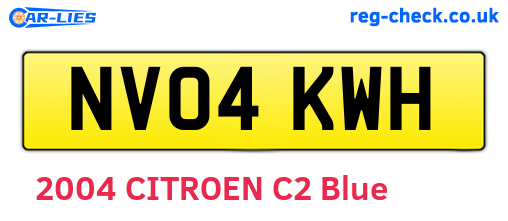 NV04KWH are the vehicle registration plates.