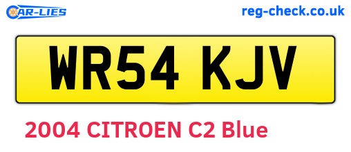 WR54KJV are the vehicle registration plates.