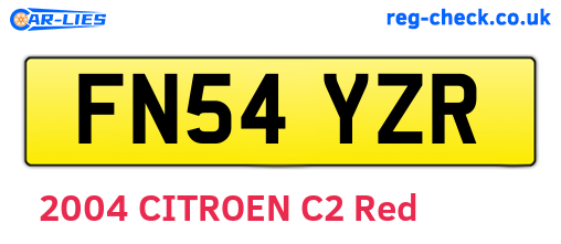 FN54YZR are the vehicle registration plates.