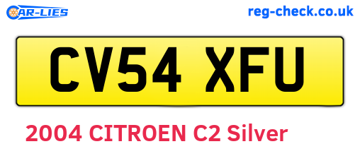 CV54XFU are the vehicle registration plates.