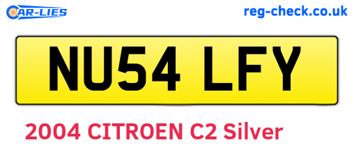 NU54LFY are the vehicle registration plates.