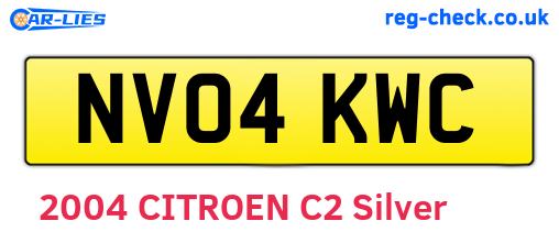 NV04KWC are the vehicle registration plates.