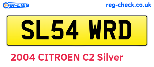 SL54WRD are the vehicle registration plates.