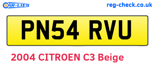PN54RVU are the vehicle registration plates.