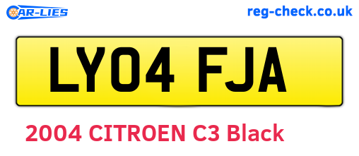 LY04FJA are the vehicle registration plates.