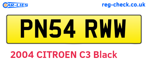 PN54RWW are the vehicle registration plates.