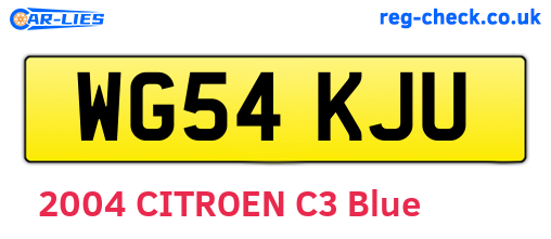WG54KJU are the vehicle registration plates.
