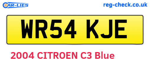 WR54KJE are the vehicle registration plates.