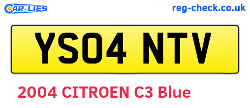 YS04NTV are the vehicle registration plates.