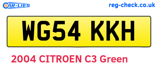 WG54KKH are the vehicle registration plates.