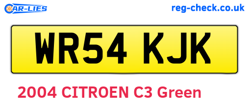 WR54KJK are the vehicle registration plates.