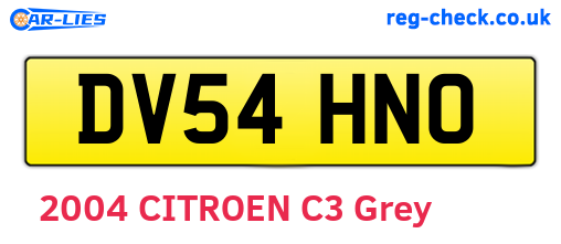 DV54HNO are the vehicle registration plates.