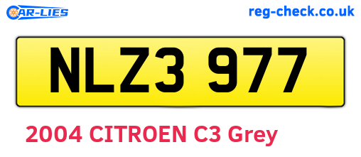 NLZ3977 are the vehicle registration plates.